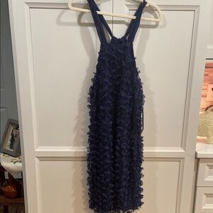 Jill Stuart floral appliqué mini dress Size 2 Navy Blue